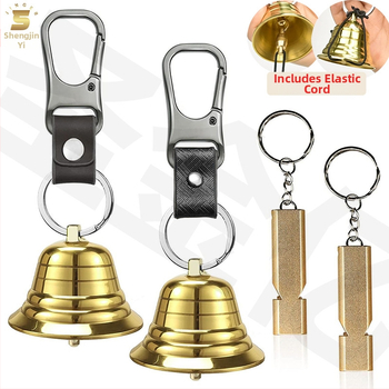 Σφυρίχτρα επιβίωσης με αρκούδα, πεζοπορία, κάμπινγκ, ορειχάλκινο σακίδιο πλάτης, κρεμαστό κόσμημα, ιππασία, ψάρεμα, αναρρίχηση, κάμπινγκ, καμπάνα