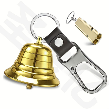 Σφυρίχτρα επιβίωσης με αρκούδα, πεζοπορία, κάμπινγκ, ορειχάλκινο σακίδιο πλάτης, κρεμαστό κόσμημα, ιππασία, ψάρεμα, αναρρίχηση, κάμπινγκ, καμπάνα