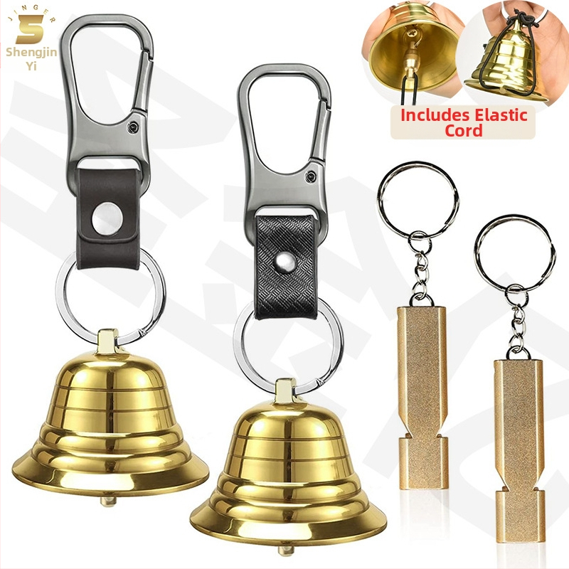 Σφυρίχτρα επιβίωσης με αρκούδα, πεζοπορία, κάμπινγκ, ορειχάλκινο σακίδιο πλάτης, κρεμαστό κόσμημα, ιππασία, ψάρεμα, αναρρίχηση, κάμπινγκ, καμπάνα