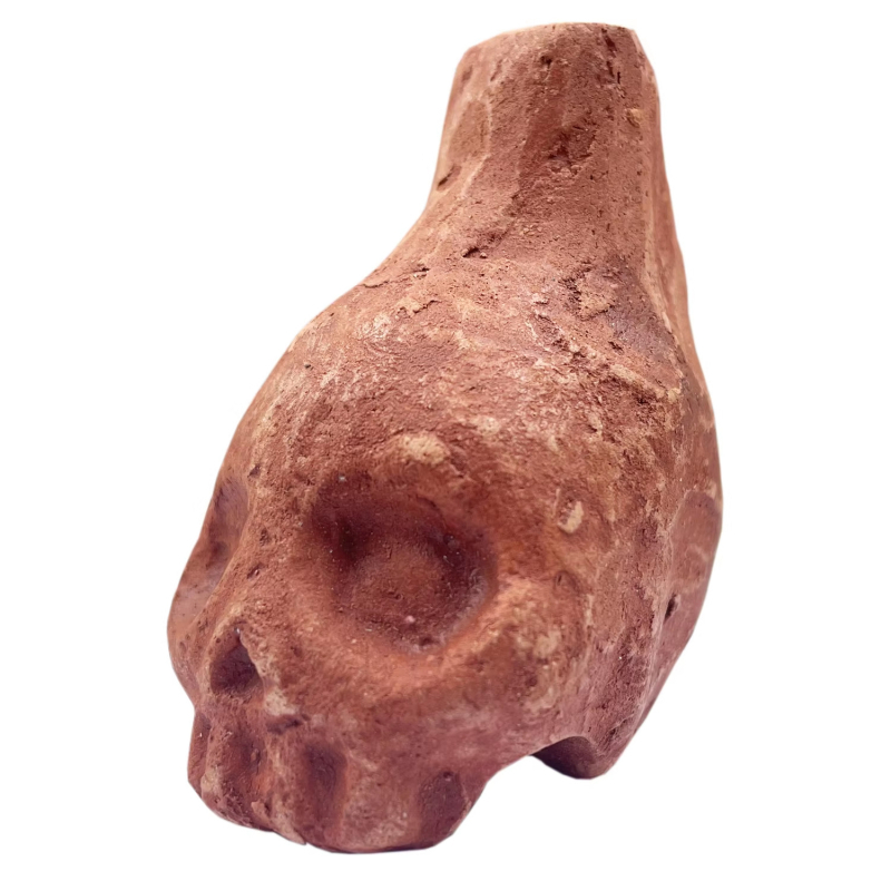 Rankų darbo monstrų fleitos vaikiškas švilpukas, mini vaiduoklis, actekų vėjo dievas, molis, mirties švilpukas, riksmas, mini