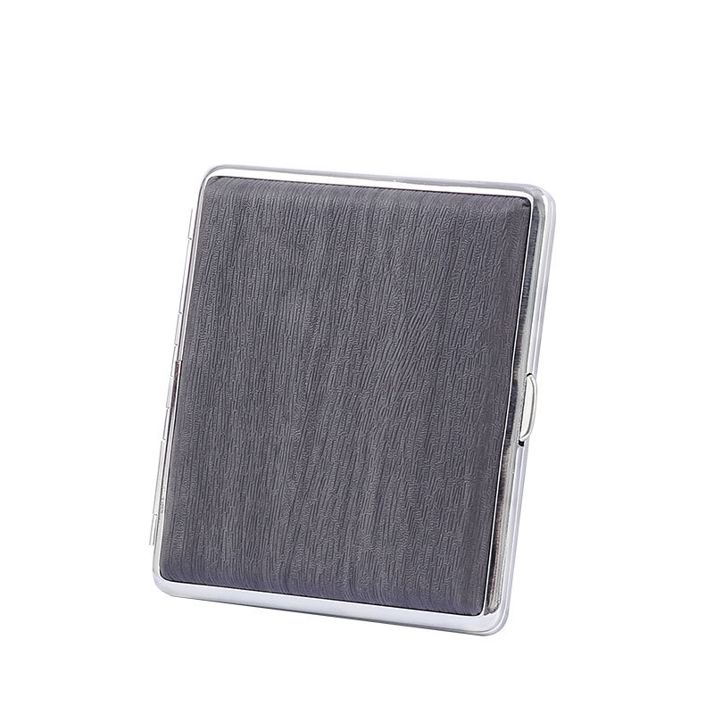 Pu kožna kutija za cigarete 20 crnih gumica za kreativnu osobnost, imitacija drveta, debeli prijenosni pribor za muške kutije za cigarete