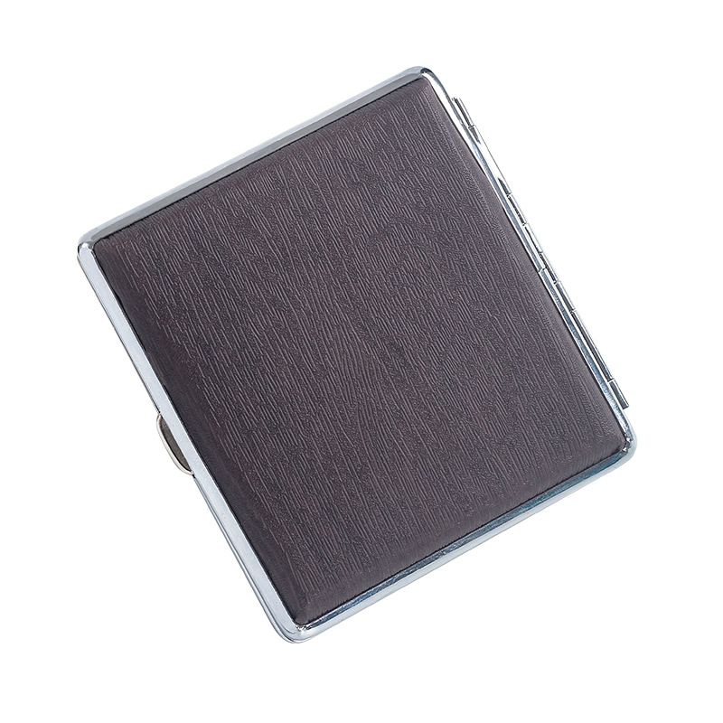 Pu kožna kutija za cigarete 20 crnih gumica za kreativnu osobnost, imitacija drveta, debeli prijenosni pribor za muške kutije za cigarete