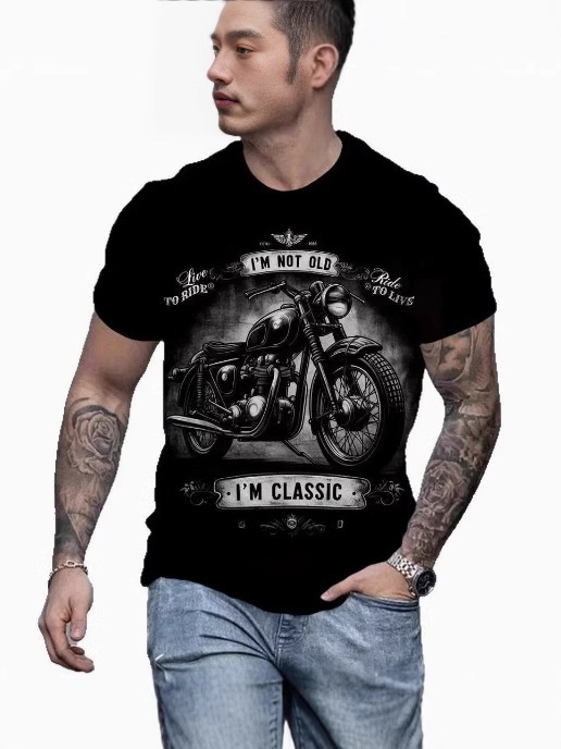 2025. aasta moesuund meeste kolju 3D-printimisega moodne plahvatusohtlik populaarne trükitud T-särk