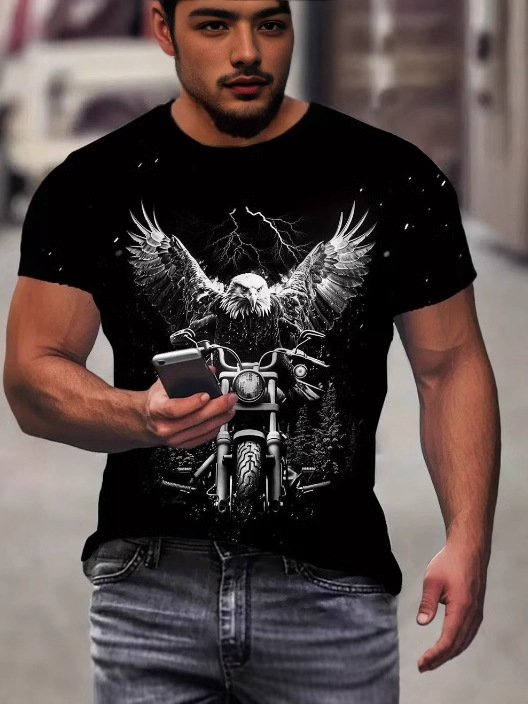 2025. aasta moesuund meeste kolju 3D-printimisega moodne plahvatusohtlik populaarne trükitud T-särk