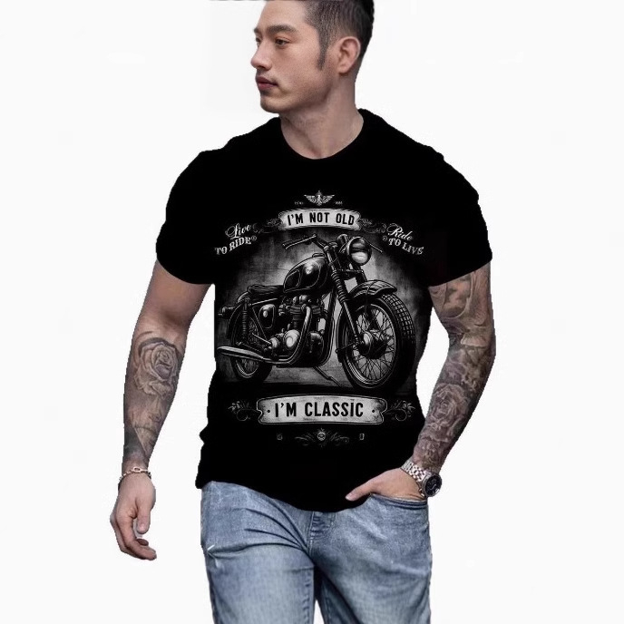 2025. aasta moesuund meeste kolju 3D-printimisega moodne plahvatusohtlik populaarne trükitud T-särk