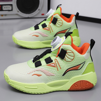 Παπούτσια αγοριών με περιστρεφόμενη αγκράφα, νέα παιδικά παπούτσια μπάσκετ από πλέγμα, για μαθητές και εφήβους, πραγματικά αθλητικά παπούτσια μάχης θα χτυπήσουν