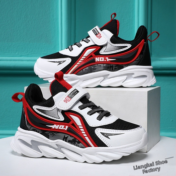 Παπούτσια αγοριών από το εργοστάσιο Jinjiang 2023 Άνοιξη και Φθινόπωρο, νέα, αναπνεύσιμα, όμορφα αθλητικά παπούτσια αγοριών με πλέγμα, αντιολισθητικά, ανθεκτικά στη φθορά