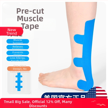 Achilo sausgyslės raumenų lopas, iš anksto supjaustytas, vientisas sportinis raumenų lopas, sportininkams skirtas dinaminis pleistras, apsauginė įranga.