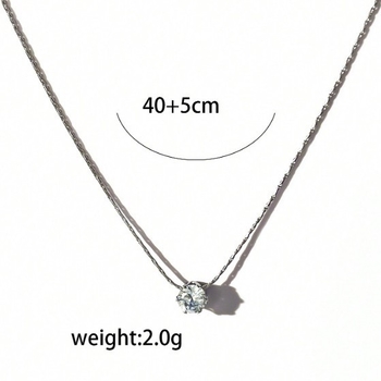 Amazon Exquisite Fashion Heart Shaped Zircon Men Κολιέ με Τρύπα Love Zircon Men Κολιέ Temperament Ladies