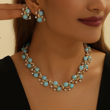 Divatos fülbevalók nyakláncok nőknek közel-keleti esküvői ékszerek környezetbarát ékszerek raktáron