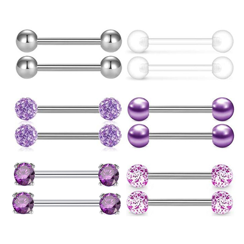 „Amazon“ krūtinės žiedo kostiumas, tinkantis prie sienos su nauju nerūdijančio plieno liežuvėlio vinimi, „Shambhala“ cirkonio krūtinės žiedo derinys, pradurtas papuošalas