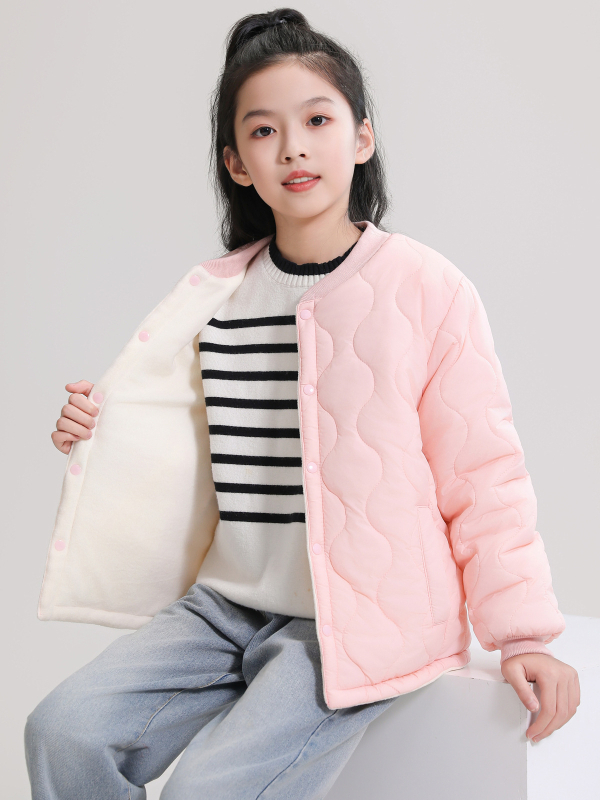 Εξωτερικό εμπόριο εξαγωγών παιδικό μπουφάν με επένδυση από πούπουλο και βαμβάκι, εσωτερικό δοχείο για αγόρια και κορίτσια μαθητές, ζεστό και βελούδινο παλτό για μεγάλα παιδικά ρούχα με επένδυση από βαμβάκι