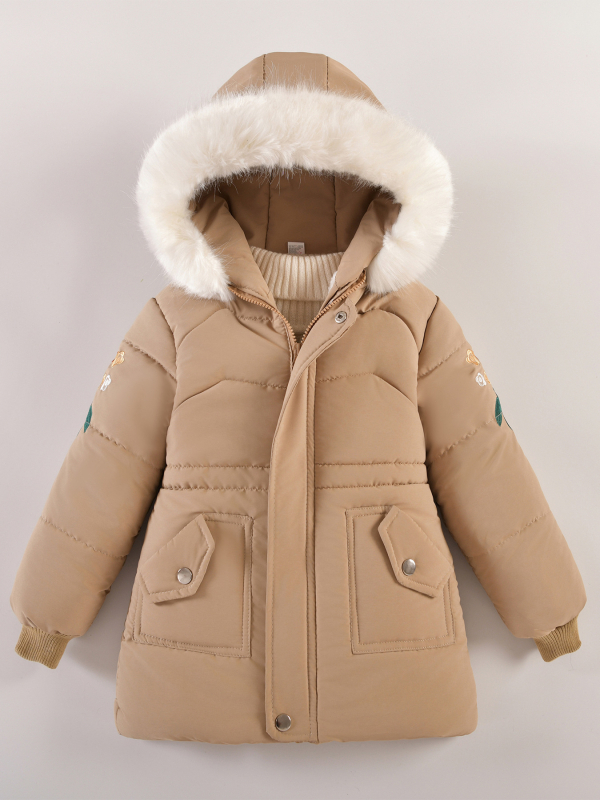 2025. aasta uus tüdrukute paksendatud piiriülese ekspordiga laste puuvillane mantel 3-7-aastastele lastele