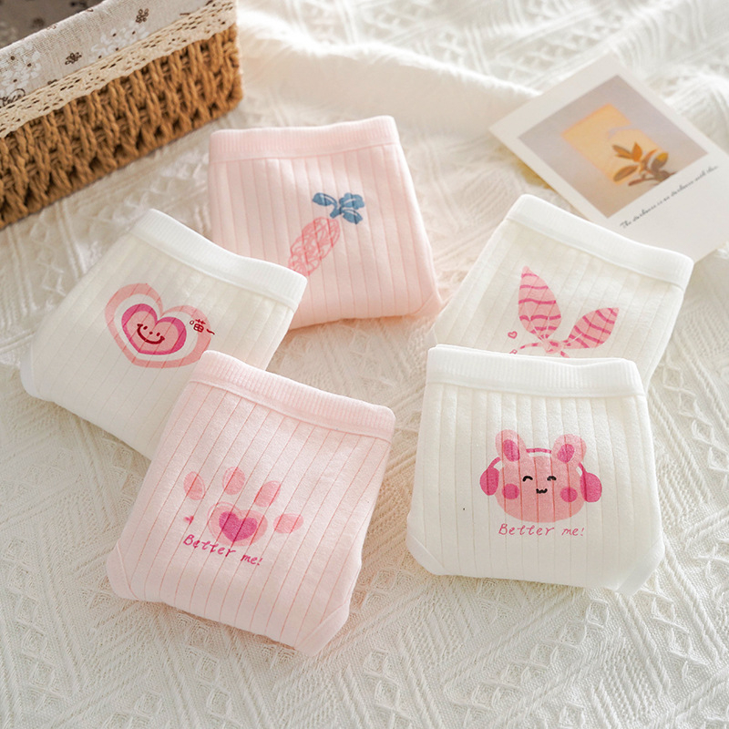 Jaapani stiilis nahasõbralikud tüdrukute värske stiiliga aluspesu mugavad multifilmist hingavad puhtast puuvillast jalgevahega aluspesu naiste aluspüksid