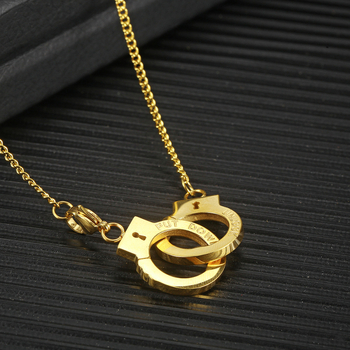 Ευρωπαϊκή και αμερικανική μάρκα μόδας ρετρό ΚΑΤΩ κοίλα γράμματα πίστης ανδρικά και γυναικεία κολιέ χειροπέδες πουλόβερ ζευγαριού αλυσίδα