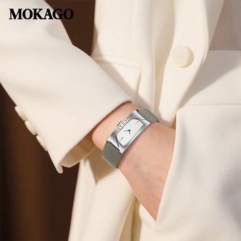 Ρολόι Mokago Quartz Αδιάβροχο Τετράγωνο Απλό Γυναικείο Ρολόι με Δύο Δείκτες, Γυναικείο Ρολόι Mid-Century Style, Διασυνοριακό, Ζεστό σε Προσφορά