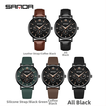 Ρολόι χαλαζία Sanda Source Factory Teenage Κορεάτικο μοντέρνο ρολόι χαλαζία Retro Casual μοντέρνο ανδρικό ρολόι
