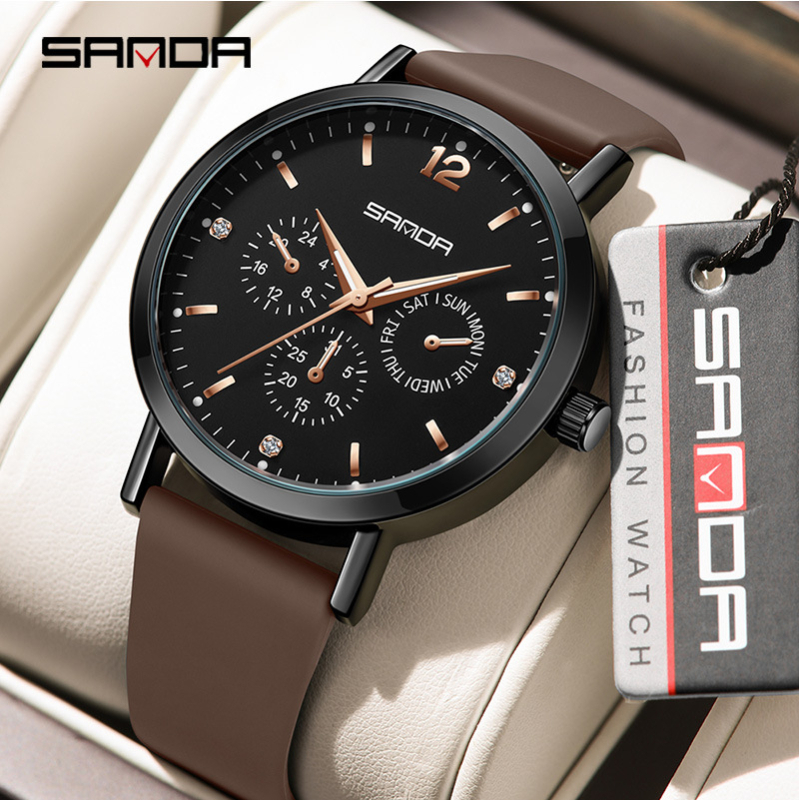 Sanda Source Factory Quartz Watch Adolescent Coreeană La Modă Quartz Watch Retro Casual La Modă Men's Watch