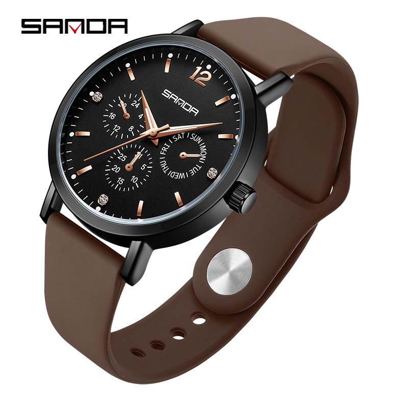 Sanda Source Factory Quartz Watch Adolescent Coreeană La Modă Quartz Watch Retro Casual La Modă Men's Watch