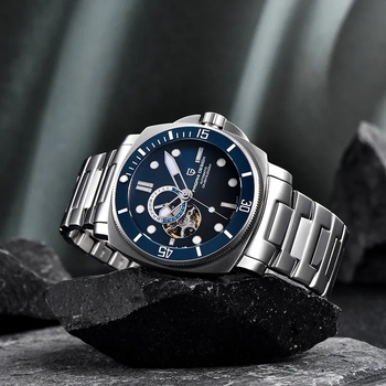 Ρολόι PAGANIDESIGN bojiani για άνδρες, αυτόματο μηχανικό, αδιάβροχο, φωτεινό, από ανοξείδωτο ατσάλι, 1736