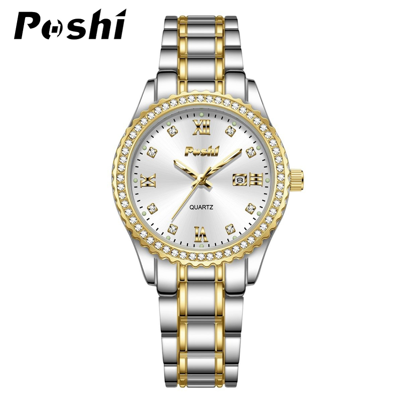„POSHI“ moteriškas laikrodis, nišinis, lengvas, prabangus moteriškas laikrodis, plieninis diržas, tarpvalstybinės užsienio prekybos laikrodis, moterims, „Advanced Sense“.