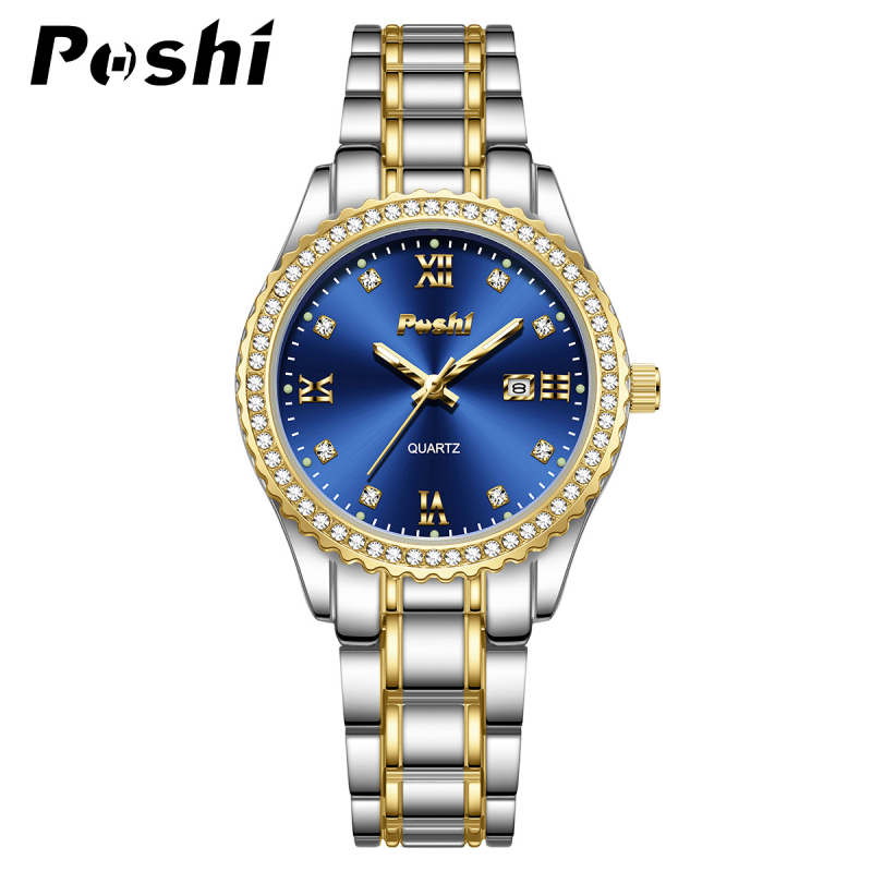 „POSHI“ moteriškas laikrodis, nišinis, lengvas, prabangus moteriškas laikrodis, plieninis diržas, tarpvalstybinės užsienio prekybos laikrodis, moterims, „Advanced Sense“.