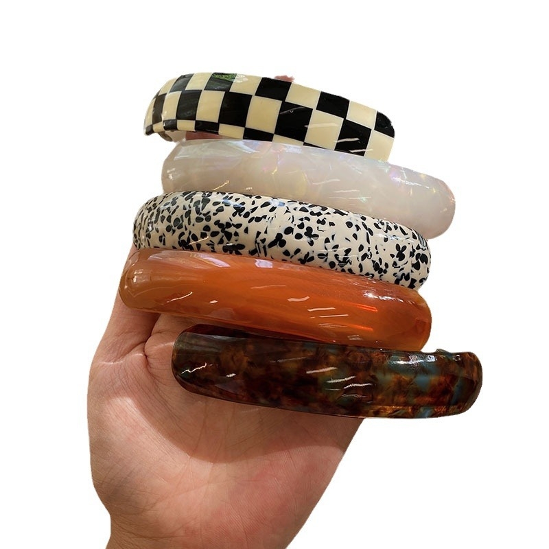 Japanska i korejska jesensko-zimska francuska elegantna ovalna zakrivljena retro acetatna proljetna kopča visokokvalitetna ukosnica za kosu s repom, nova