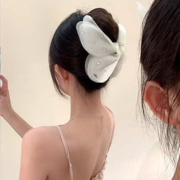 Prantsuse stiilis superhaldjas tüllliblikas-välkklamber, naiste juukseaksessuaarid, elegantne juukseklamber, juuksehaiklõksuga peakatted, suured juukseaksessuaarid