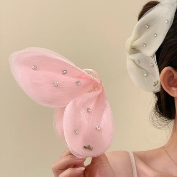 Γαλλικού Στυλ Σούπερ Νεράιδα Τούλι Πεταλούδα Κλιπ Φλας Γυναικεία Αξεσουάρ Μαλλιών Κομψό Κλιπ Μαλλιών Κλιπ Καρχαρία για τα Μαλλιά Μεγάλα Αξεσουάρ Μαλλιών