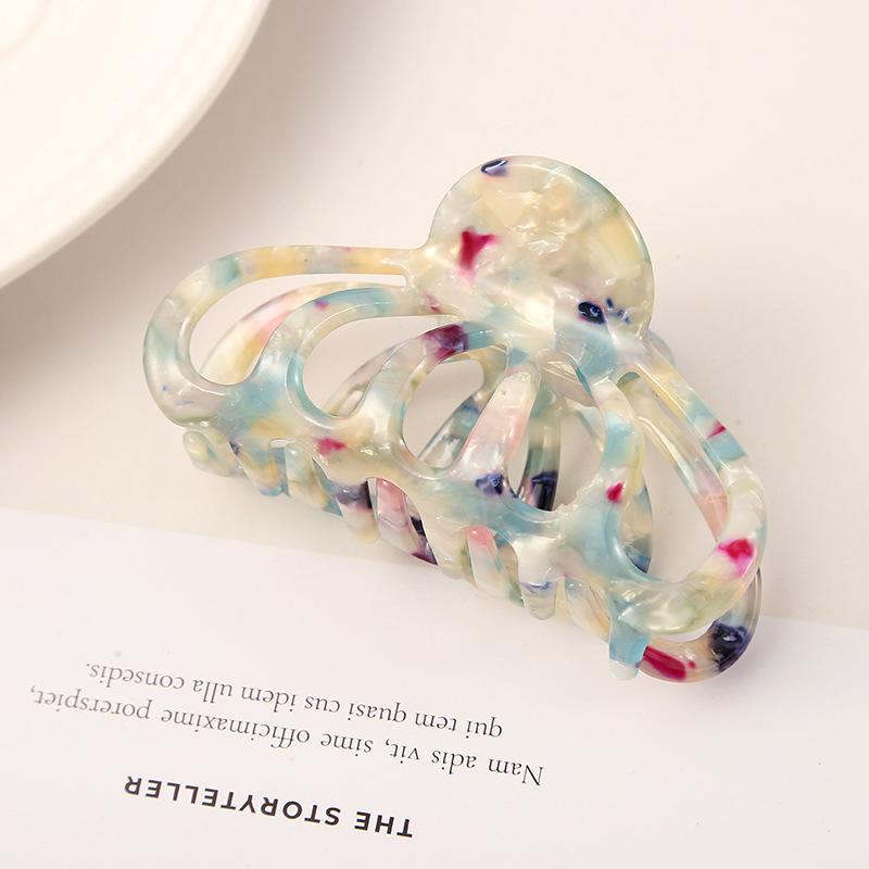 Äädikhappega suur juukseklamber Prantsuse retro soenguga juukseklamber naistele Lihtne kuklasse asetatav metsastiilis luksuslik juukseklamber naistele