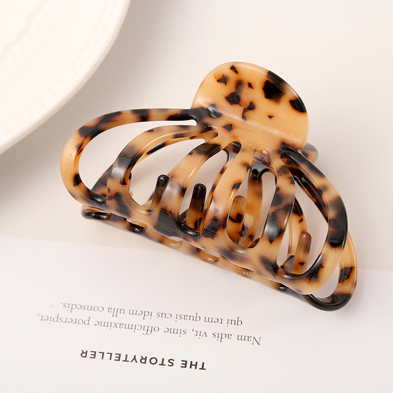 Äädikhappega suur juukseklamber Prantsuse retro soenguga juukseklamber naistele Lihtne kuklasse asetatav metsastiilis luksuslik juukseklamber naistele