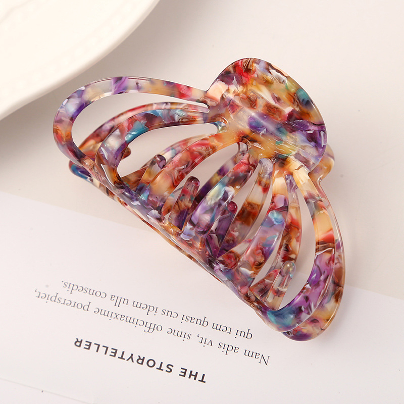 Äädikhappega suur juukseklamber Prantsuse retro soenguga juukseklamber naistele Lihtne kuklasse asetatav metsastiilis luksuslik juukseklamber naistele