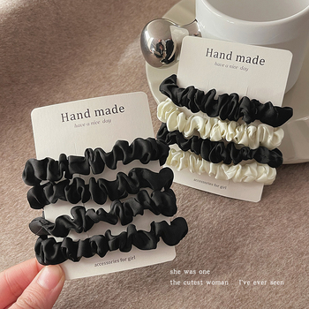 Spalva: Elegantiškas, spalvų derinys, plonosios žarnos plaukų raištelis, atlasinis, keturių dalių rinkinys, plaukų raištelis, guminė virvė, plaukų aksesuarai