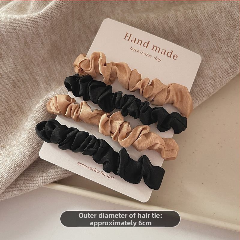 Spalva: Elegantiškas, spalvų derinys, plonosios žarnos plaukų raištelis, atlasinis, keturių dalių rinkinys, plaukų raištelis, guminė virvė, plaukų aksesuarai