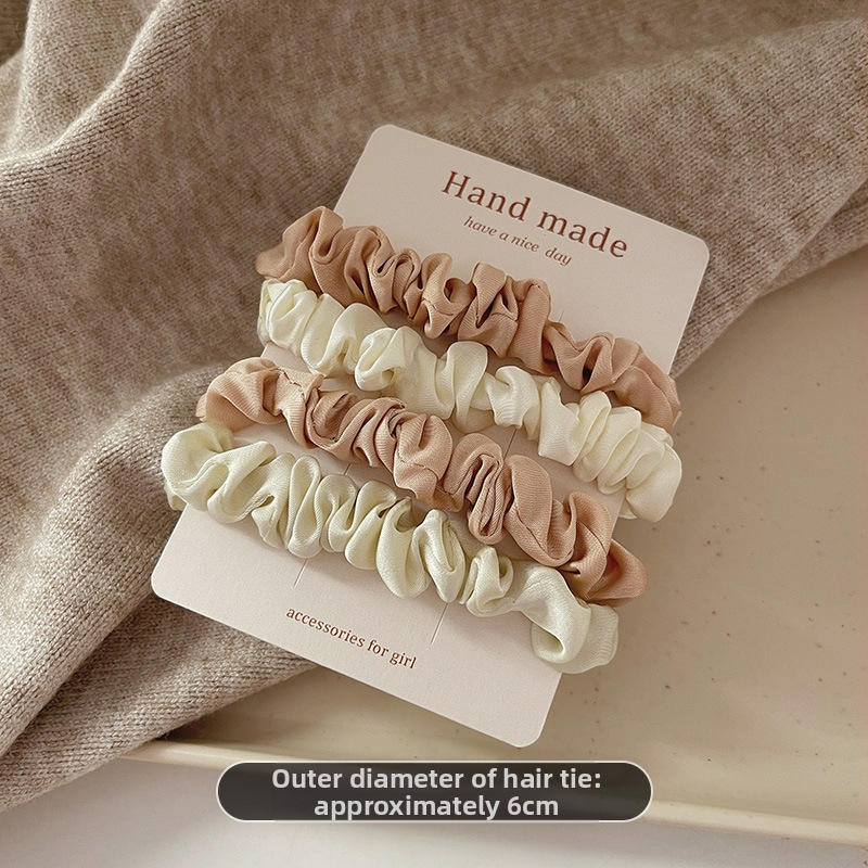 Spalva: Elegantiškas, spalvų derinys, plonosios žarnos plaukų raištelis, atlasinis, keturių dalių rinkinys, plaukų raištelis, guminė virvė, plaukų aksesuarai