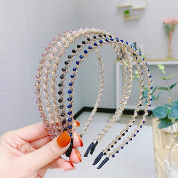 Korea kristall-rhinestone'i juuksepael juuksenõel küberkuulsus magus kõikidele vastetele mõeldud libisemisvastane juuksesurve peapael peseb näo juukseklambrit