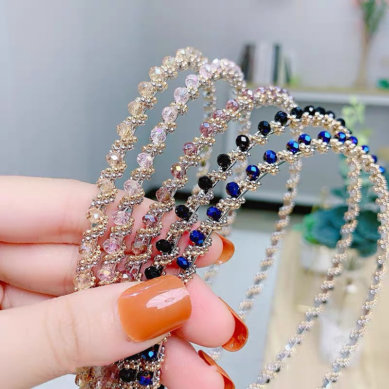 Korea kristall-rhinestone'i juuksepael juuksenõel küberkuulsus magus kõikidele vastetele mõeldud libisemisvastane juuksesurve peapael peseb näo juukseklambrit