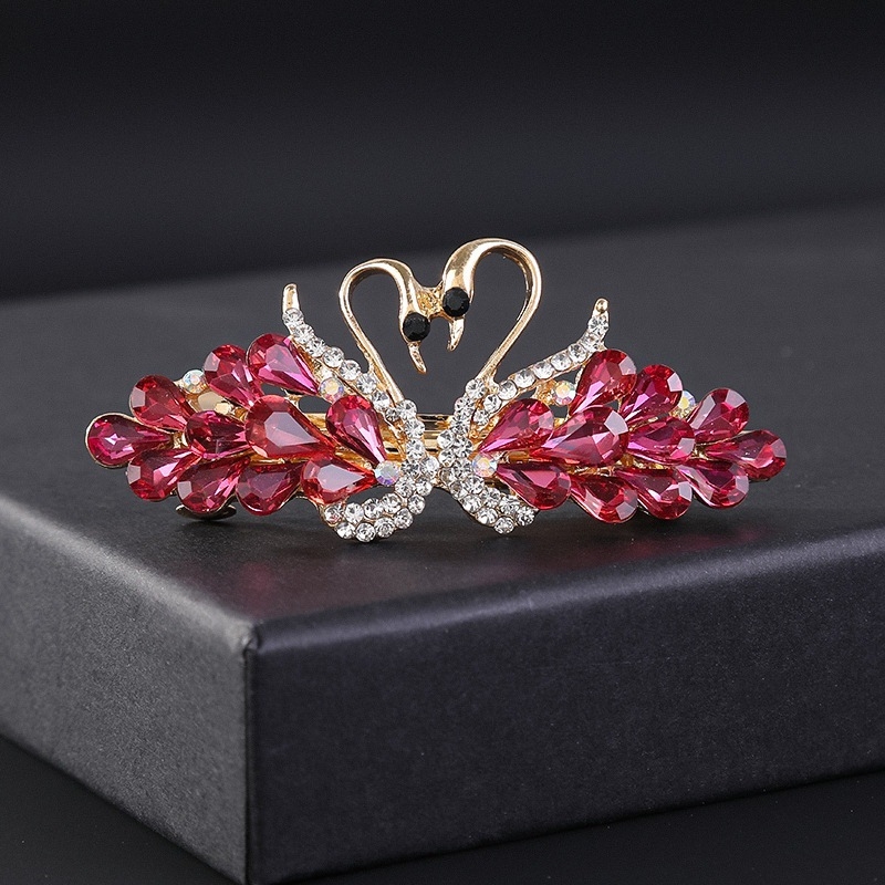 Luige sulamist vedruklamber rhinestone kullatud emale kristall peakate tagasi pea üles tõstetud ülemine klamber pulma pidulikud juukseaksessuaarid