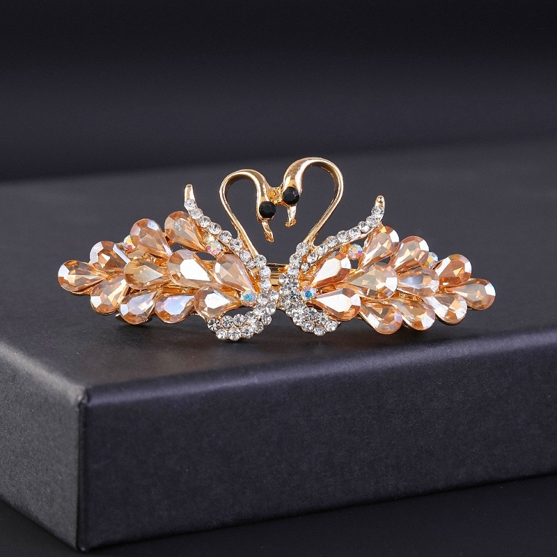 Luige sulamist vedruklamber rhinestone kullatud emale kristall peakate tagasi pea üles tõstetud ülemine klamber pulma pidulikud juukseaksessuaarid