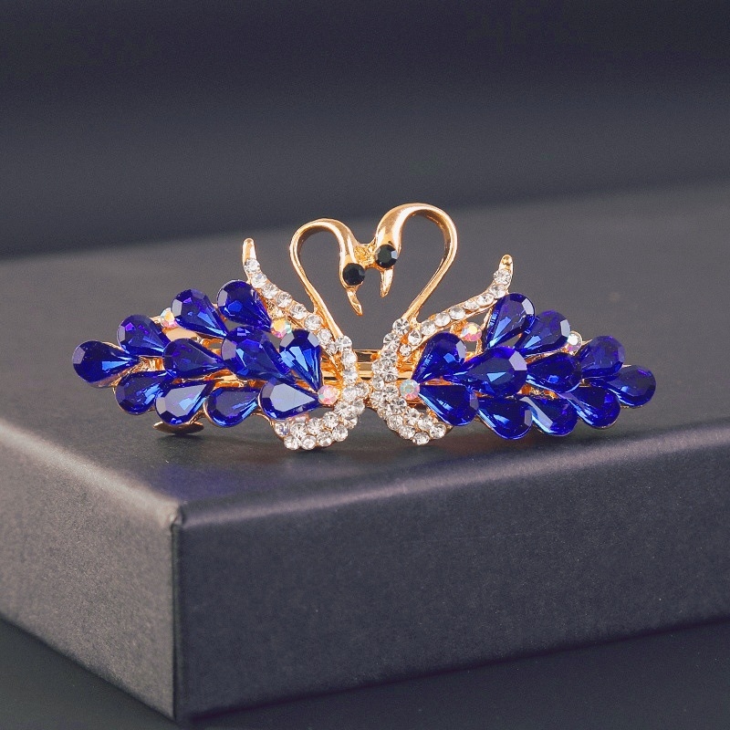 Luige sulamist vedruklamber rhinestone kullatud emale kristall peakate tagasi pea üles tõstetud ülemine klamber pulma pidulikud juukseaksessuaarid