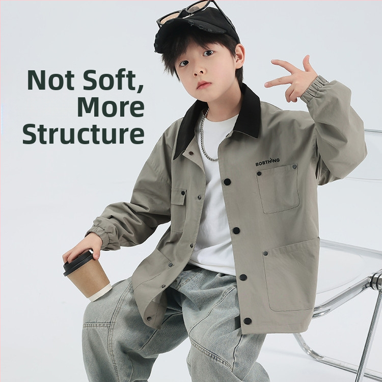 Bērnu krekla apkakle 2025. gada pavasarī Jauns zēnu krekls ar kardiganu, pārrobežu, liels bērnu mētelis ar atloku