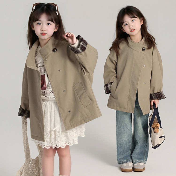 Bērnu krekla apkakle 2025. gada pavasarī Jauns zēnu krekls ar kardiganu, pārrobežu, liels bērnu mētelis ar atloku