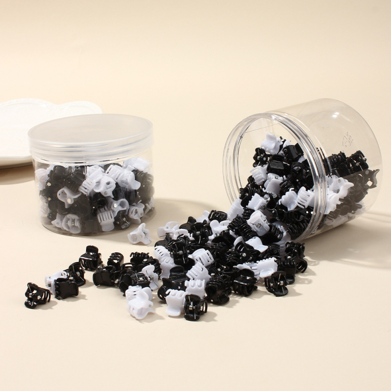 100 väikest juukseklambrit, naiste juukseklamber, lihtne, armas ja plastmassist juukseklamber, laste juukseaksessuaarid