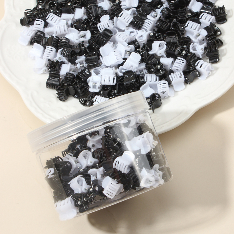 100 väikest juukseklambrit, naiste juukseklamber, lihtne, armas ja plastmassist juukseklamber, laste juukseaksessuaarid