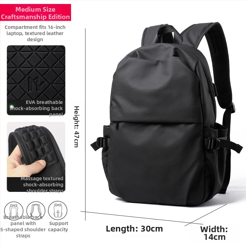 Divat egyszerű hátizsák férfi divatos középiskolás diák iskolatáska utazó hátizsák 16 hüvelykes számítógép táska férfi táska