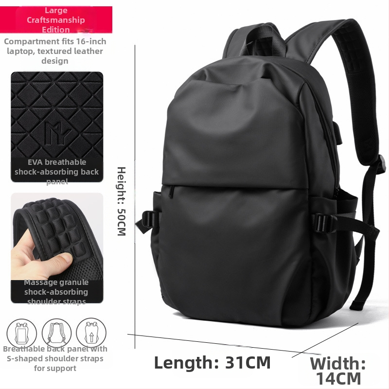 Divat egyszerű hátizsák férfi divatos középiskolás diák iskolatáska utazó hátizsák 16 hüvelykes számítógép táska férfi táska