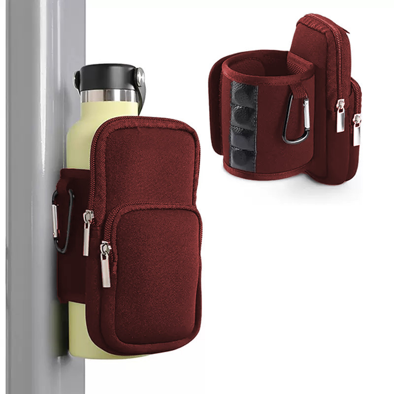 Välitingimustes kasutatav käevarrukaga veepudelikott, kaks-ühes multifunktsionaalne suure mahutavusega universaalne mobiiltelefoni magnetilise tassivarrukaga käekott, fitness