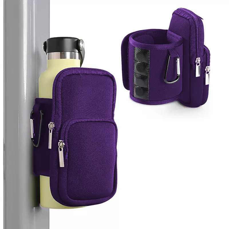 Välitingimustes kasutatav käevarrukaga veepudelikott, kaks-ühes multifunktsionaalne suure mahutavusega universaalne mobiiltelefoni magnetilise tassivarrukaga käekott, fitness