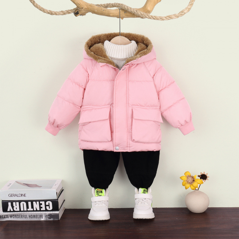 2025 Laste sulejoped, poiste puuvillased jakid, tüdrukute beebide paksendatud puuvillased jakid, fliisvoodriga lastejakid, laste rõivaste eksport