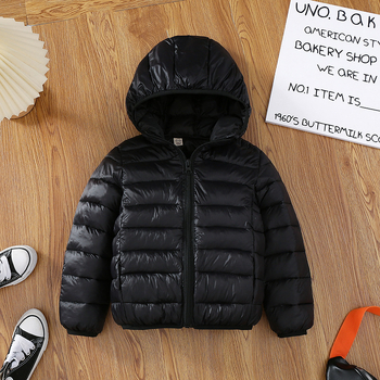 Παιδικό μπουφάν με βαμβάκι για αγόρια και κορίτσια, ανοιχτόχρωμο μπουφάν με βαμβάκι για μικρά παιδιά, μεσαίου και μεγάλου μεγέθους, φθινοπωρινό και χειμωνιάτικο βρεφικό παλτό, φουσκωτό μπουφάν με χοντρό πάχος